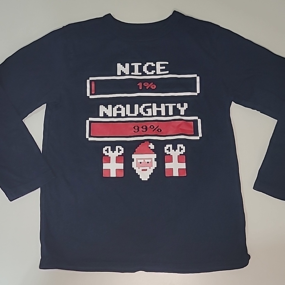FREE with Purchase Children's Place Chirstmas Santa Naughty Nice Cotton Long